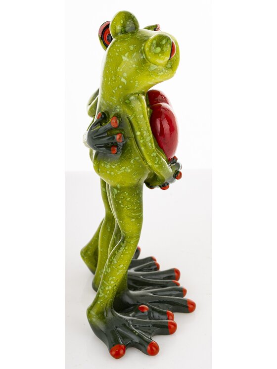 MIAhome MIAhome Figurka para żabek 16x10x5,5 cm RANE z sercem Zielony