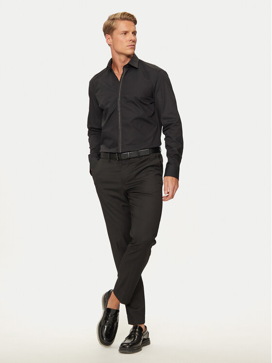 HUGO Hugo Koszula Keidi 50524849 Czarny Slim Fit