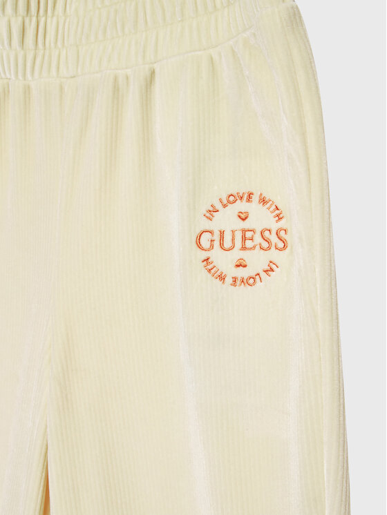 Guess Guess Spodnie dresowe J2BQ12 KBEB0 Beżowy Regular Fit