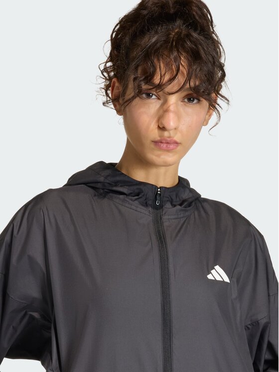 adidas adidas Wiatrówka Hyperglam Czarny Loose Fit