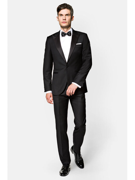 Lancerto Lancerto Garnitur GA073122000020 Czarny Regular Fit