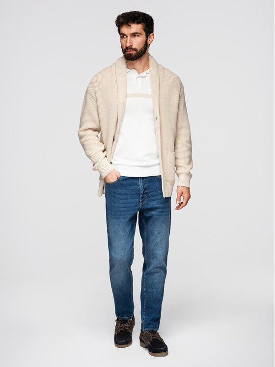 Ombre Ombre Jeansy OM-PADP-0253 Niebieski Regular Fit