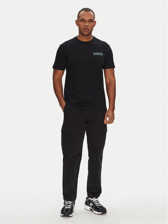 Napapijri Napapijri T-krekls S-Vignoni NP0A4ILX Melns Regular Fit