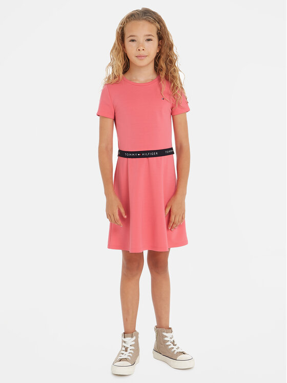 Tommy Hilfiger Tommy Hilfiger Ежедневна рокля Essential Skater KG0KG07776 D Розов Regular Fit