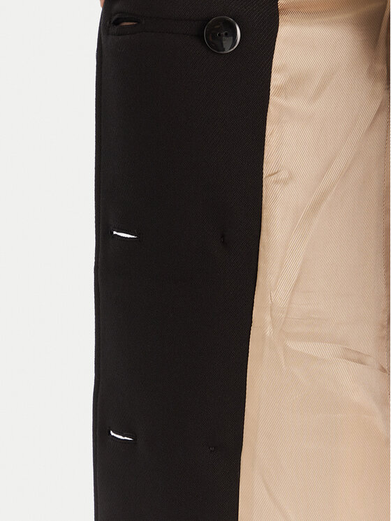 Babylon Babylon Demisezoninis paltas E215BI Juoda Regular Fit