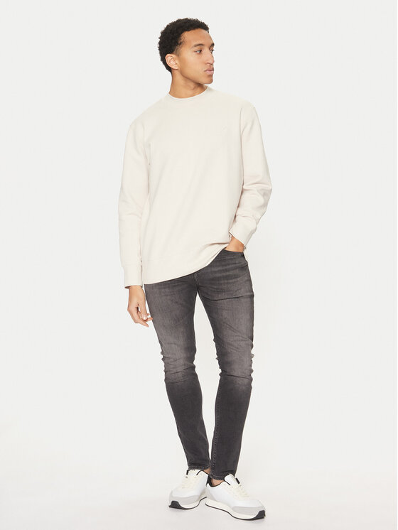 Calvin Klein Jeans Calvin Klein Jeans Majica dugih rukava Interlock J30J326754 Écru Regular Fit