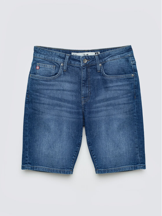 BIG STAR BIG STAR Szorty materiałowe ADEN Niebieski Slim Fit