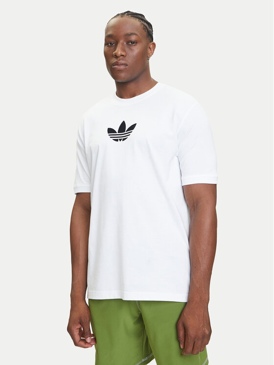 adidas adidas T-Shirt adicolor 2000s Cali JX1515 Bílá Loose Fit