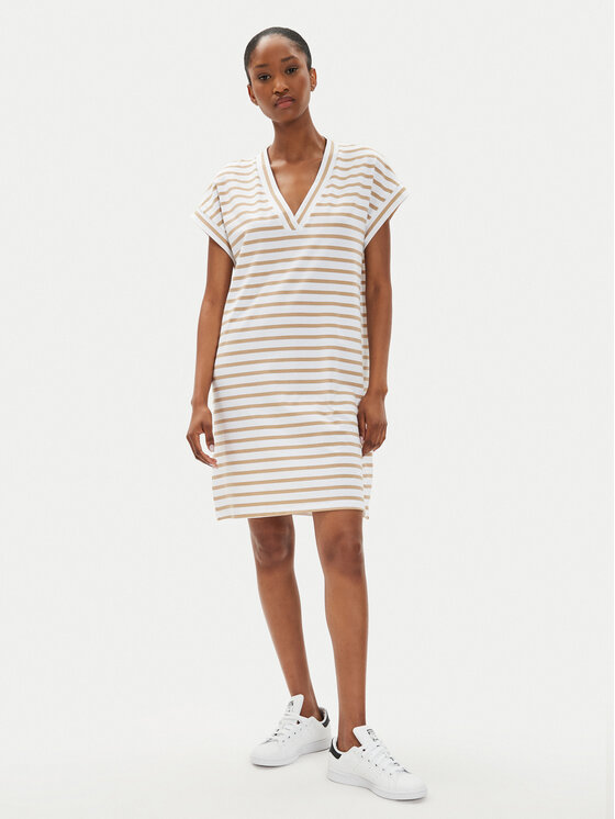 United Colors Of Benetton United Colors Of Benetton Kleid für den Alltag 3TLLDV01O Beige Regular Fit