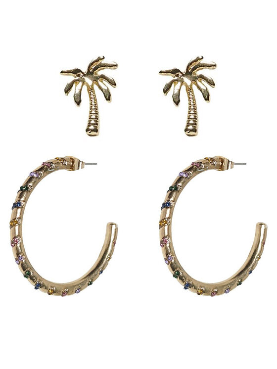 ONLY ONLY 2er-Set Ohrringe Onlpalm 15311694 Goldfarben