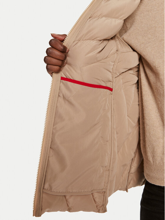Tommy Hilfiger Tommy Hilfiger Αμάνικο Μπουφάν Chevron WW0WW42624 Μπεζ Regular Fit