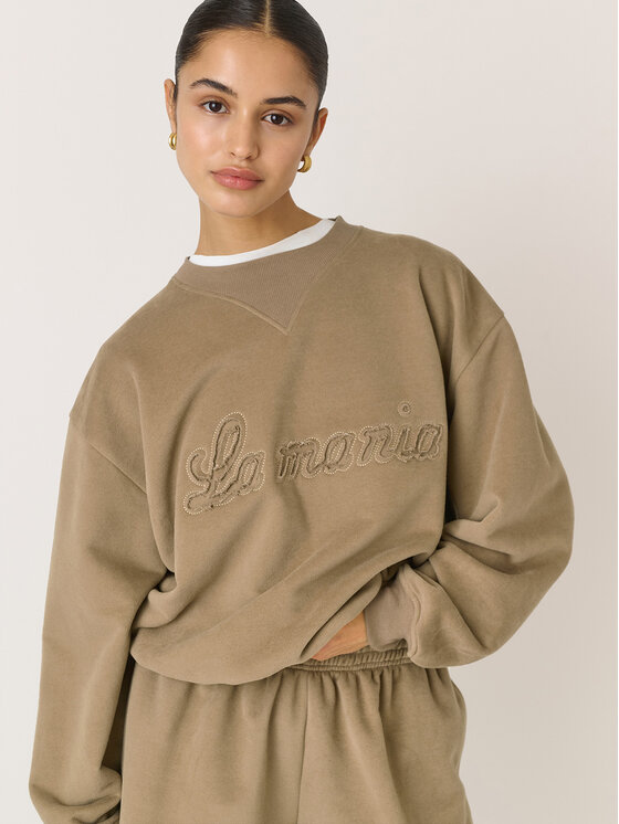 La Mania La Mania Felpa BRODIE Beige Classic Fit