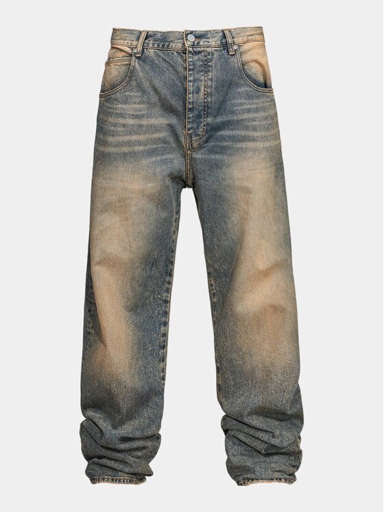 MADE BY SOCIETY MADE BY SOCIETY Spodnie materiałowe KINETIC SEAM - P17158 Niebieski Basic Fit