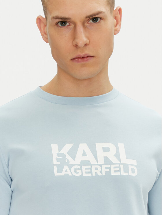 KARL LAGERFELD KARL LAGERFELD Tricou 755087 552235 Albastru celest Regular Fit