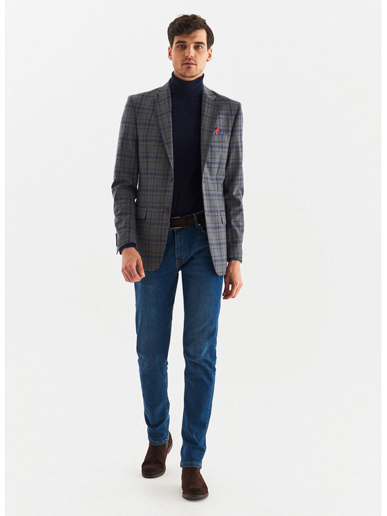 Pako Lorente Pako Lorente Marynarka P22WP-3G-033 Szary Slim Fit