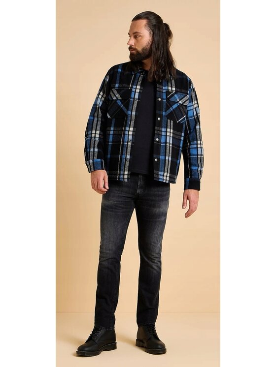 Lee Lee Koszula 100 Wool Overshirt Niebieski Overshirt Fit