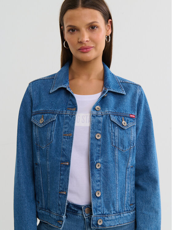 BIG STAR BIG STAR Kurtka jeansowa JANE Niebieski Basic Fit