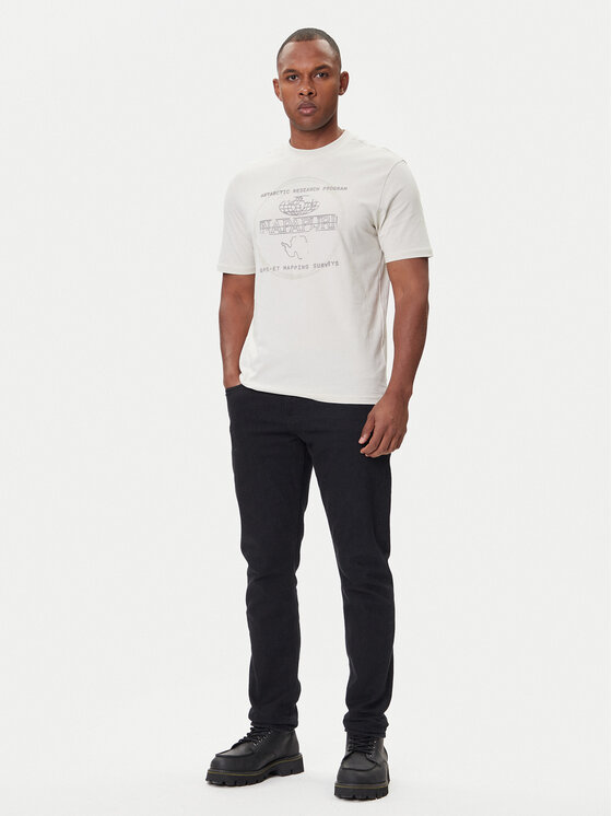 Napapijri Napapijri T-Shirt S-Bald NP0A88SF Beige Regular Fit