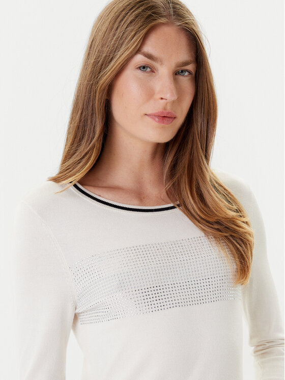 Liu Jo Sport Liu Jo Sport Pullover TF5209 MS49I Écru Regular Fit