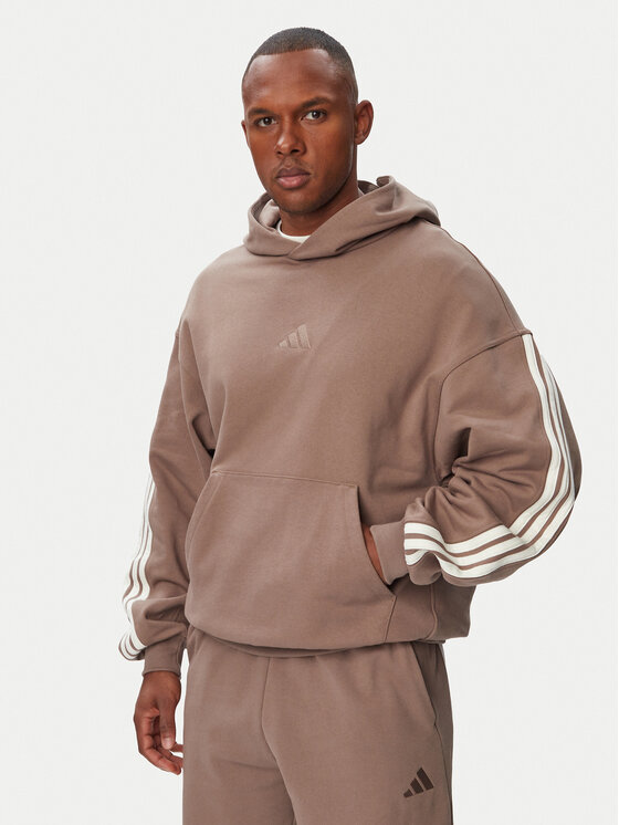 adidas Hanorac Kit 3-Stripes Hoodie KW2406 Bej Regular Fit