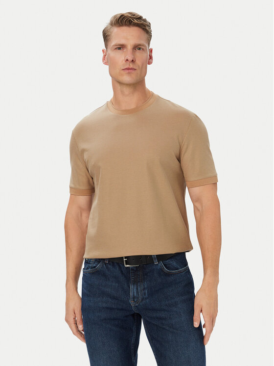BOSS Tricou H-Taut 88 50565325 Bej Regular Fit