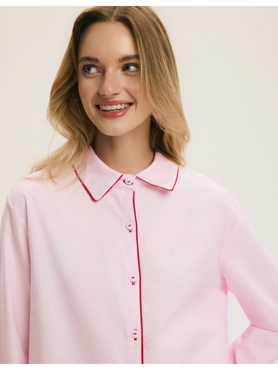 Esotiq Esotiq Piżama 45268 Różowy Regular Fit