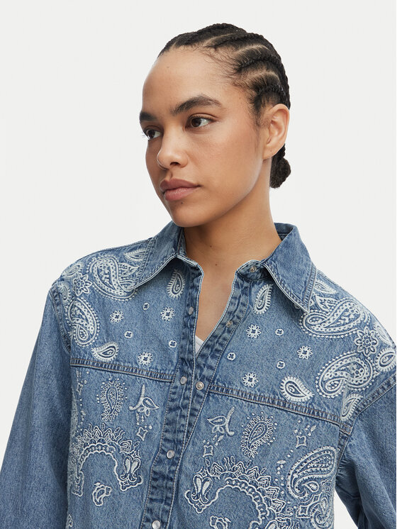 Liu Jo Liu Jo Jeanshemd UA6145 D0313 Blau Regular Fit