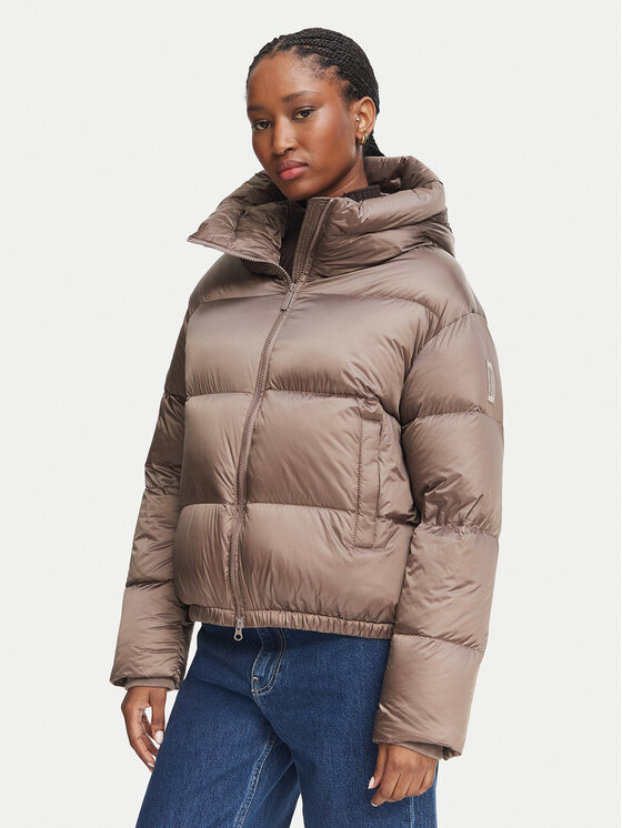 Bomboogie Bomboogie Пухено яке Riga JW8139TDLC6 Кафяв Regular Fit