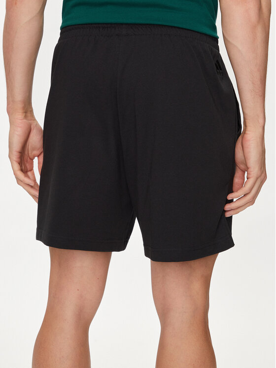 adidas adidas Pantaloncini sportivi AEROREADY Essentials Single Jersey Linear Logo Shorts IC0062 Nero Regular Fit