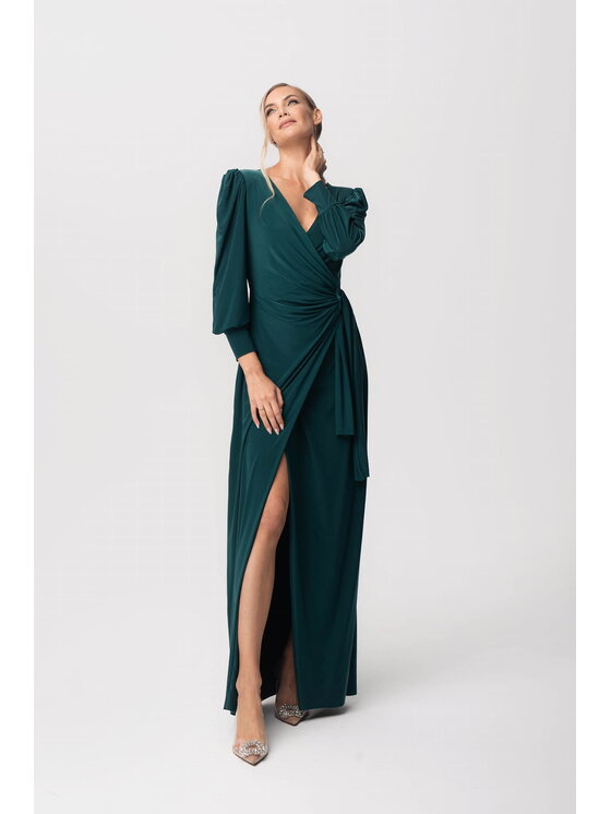 Aurora Aurora Večerní šaty Cristal Zelená Feminine Fit