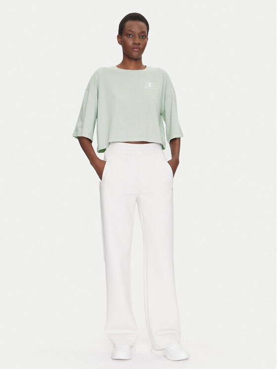 Champion Champion Majica Icons Washed Look 118023 Zelena Loose Fit