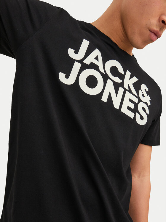 Jack & Jones Jack & Jones Marškinėliai Crop Logo 12151955 Juoda Regular Fit