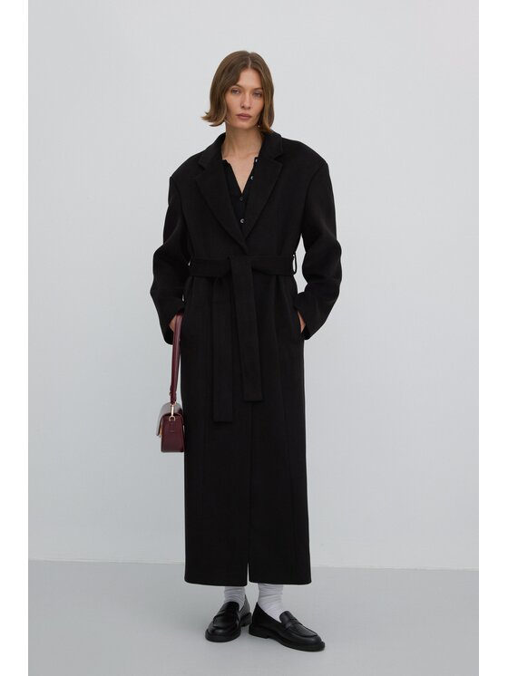 Estro Estro Cappotto ER00117927 Nero Loose Fit