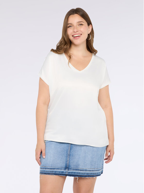 Fiorella Rubino Fiorella Rubino T-shirt G063L107832N011 Bianco Regular Fit