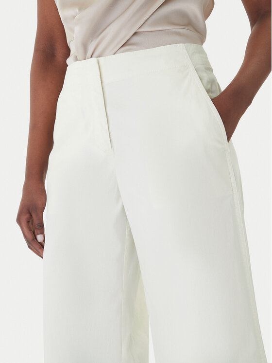 BOSS BOSS Текстилни панталони C_Tahilone1 50561636 Кремав Wide Leg