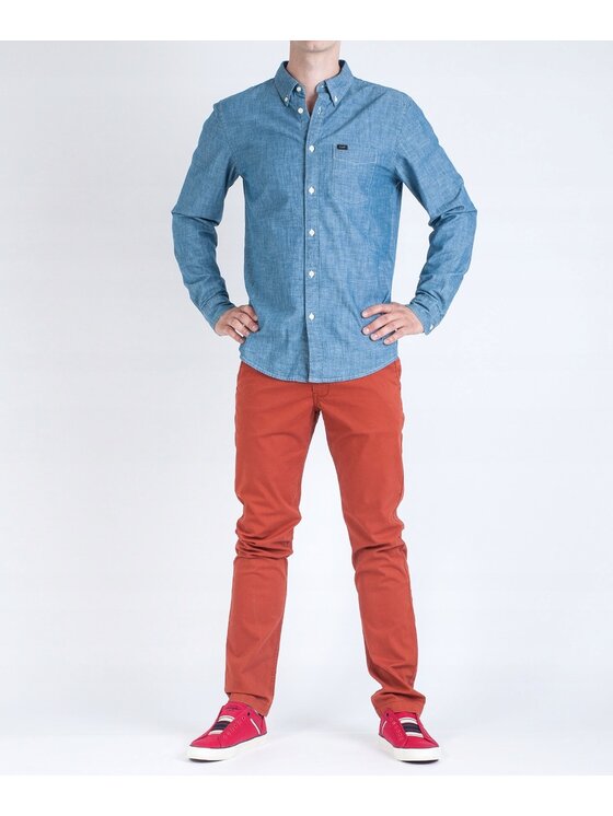 Lee Lee Camicia BUTTON DOWN Blu Regular Fit