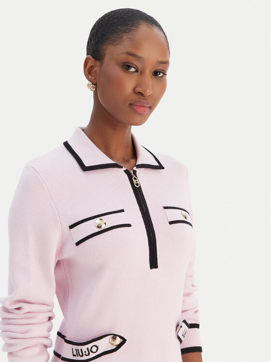 Liu Jo Sport Liu Jo Sport Džemper haljina TF5251 MS59L Ružičasta Regular Fit