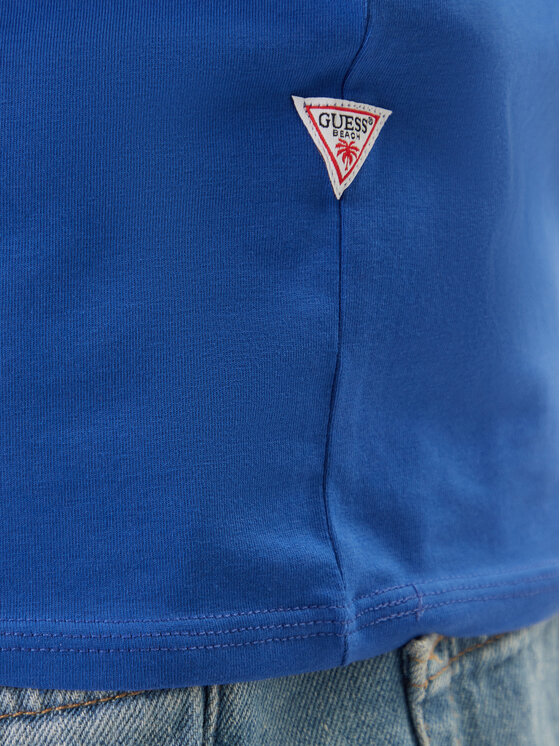 Guess Guess T-shirt F6GI01 J1314 Plava Slim Fit