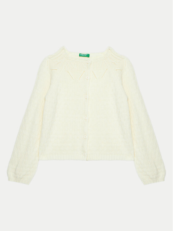 United Colors Of Benetton United Colors Of Benetton Pletena jopica 1076G500J Bela Regular Fit