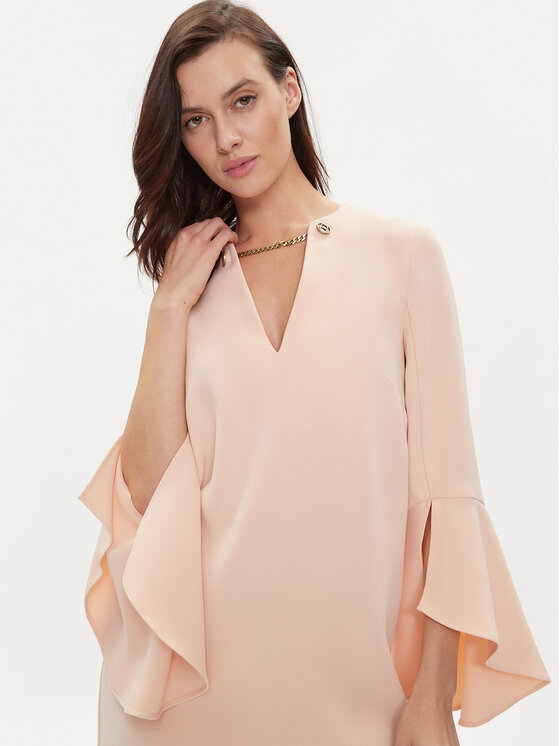 TWINSET TWINSET Cocktail obleka 241TP2292 Roza Straight Fit