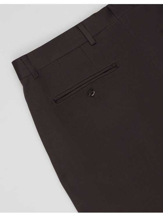 Borgio Borgio Spodnie garniturowe gualdo 02 Brązowy Slim Fit