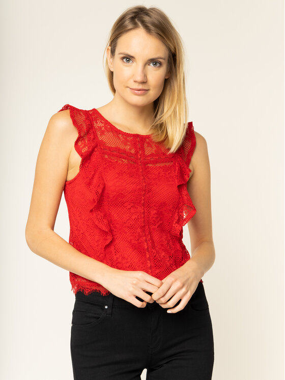 Guess Guess Blúzka Sharlene W01P84 K9I30 Červená Regular Fit