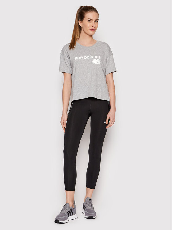 New Balance New Balance T-shirt Stacked WT03805 Siva Relaxed Fit