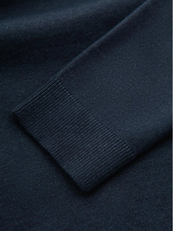 Ombre Ombre Sweter OM-SWTN-0125 Granatowy Regular Fit