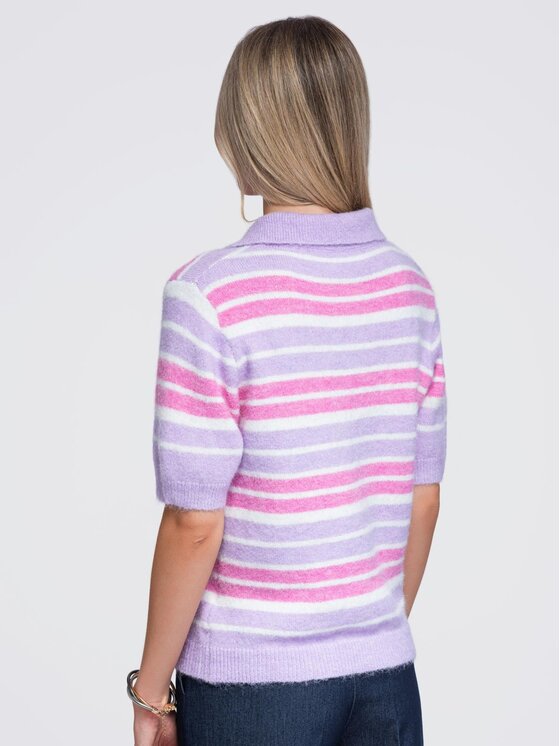 Ombre Ombre Svetr OW-SW-E0031 Fialová Relaxed Fit