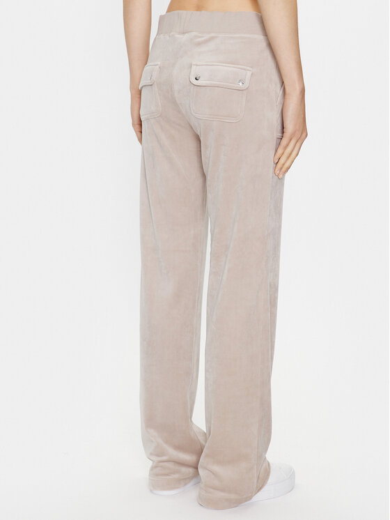 Juicy Couture Juicy Couture Spodnie dresowe Del Ray JCAP180 Beżowy Regular Fit