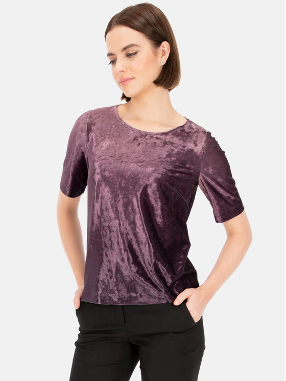 Potis & Verso Potis & Verso Bluzka Hill Fioletowy Regular Fit