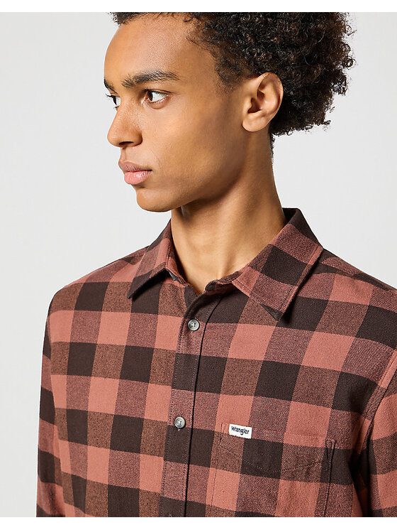 Wrangler Wrangler Camicia 1PKT SHIRT Rosso Regular Fit