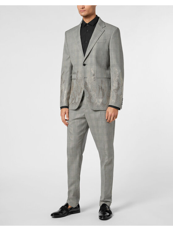 PHILIPP PLEIN PHILIPP PLEIN Marynarka 23237 Czarny Regular Fit