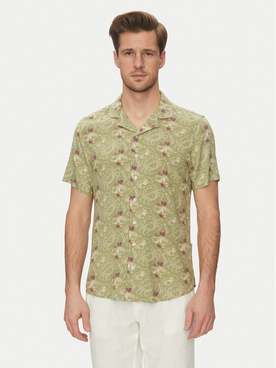 Blend Camicia 20718227 Verde Regular Fit, taglia : M